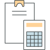 Clipboard calculator icon